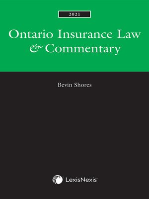 cover image of Ontario Insurance Law & Commentary